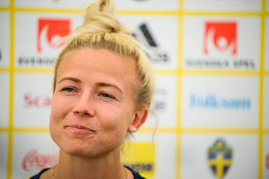 Hanna Glas of the Swedish women's national football team at