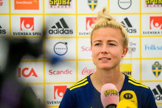 Hanna Glas of the Swedish women's national football team at