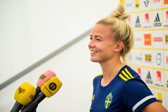Hanna Glas of the Swedish women's national football team at