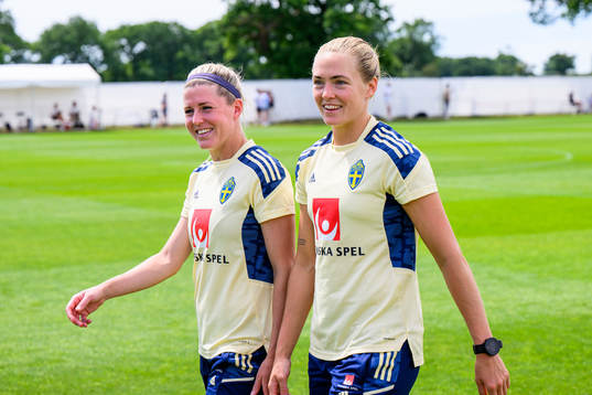 Olivia Schough and Magdalena Eriksson of the Swedish