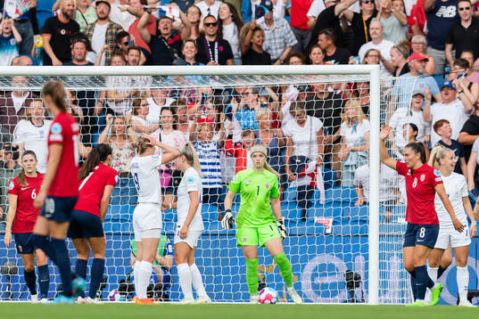 Goalkeeper Guro Pettersen of Norway
