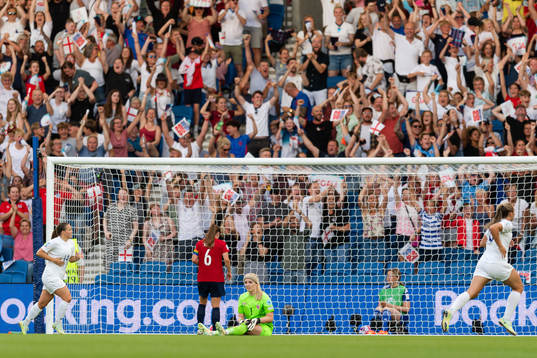 Goalkeeper Guro Pettersen of Norway looks dejected