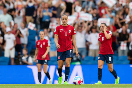Guro Reiten of Norway looks dejected