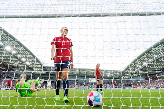 Maria Thorisdottir of Norway looks dejected
