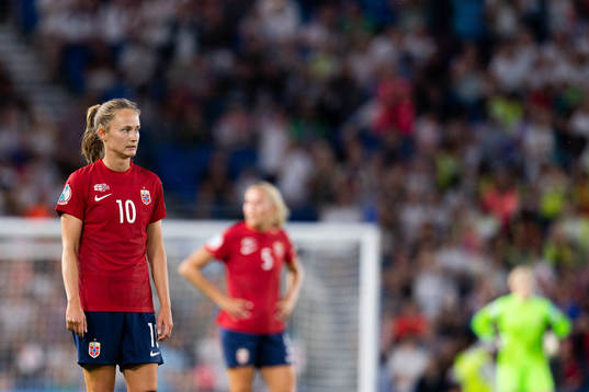 Caroline Graham Hansen of Norway looks dejected