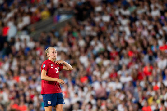 Frida Maanum of Norway looks dejected