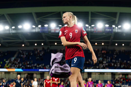 Karina Sævik of Norway looks dejected