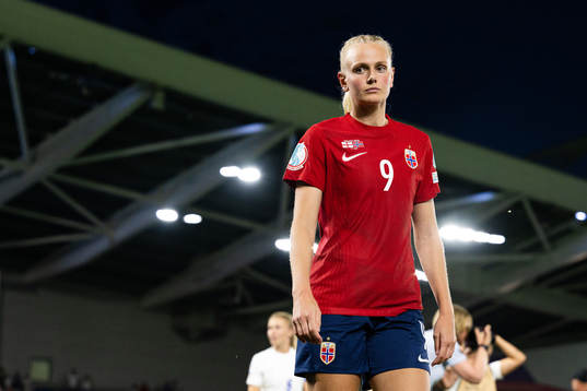 Karina Sævik of Norway looks dejected