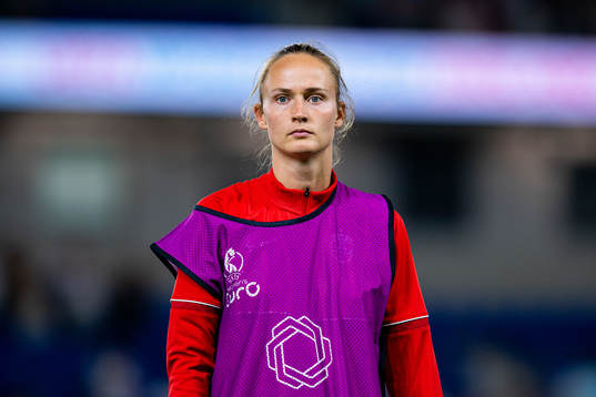 Caroline Graham Hansen of Norway looks dejected