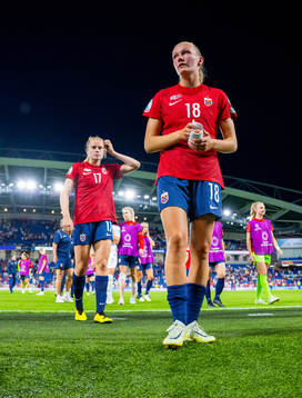 Frida Maanum of Norway looks dejected