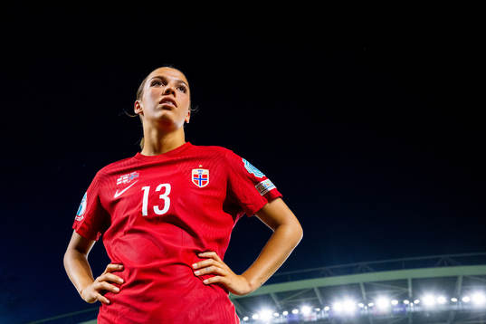 Celin Bizet Ildhusøy of Norway looks dejected