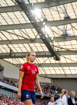 Ada Hegerberg of Norway enters the pitch
