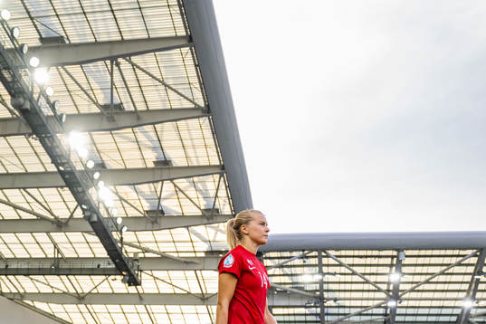 Ada Hegerberg of Norway enters the pitch