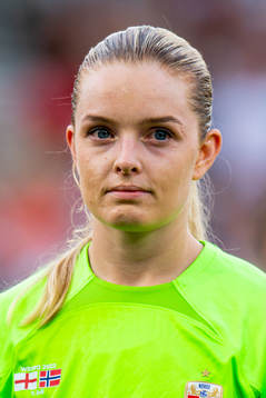 Goalkeeper Guro Pettersen of Norway