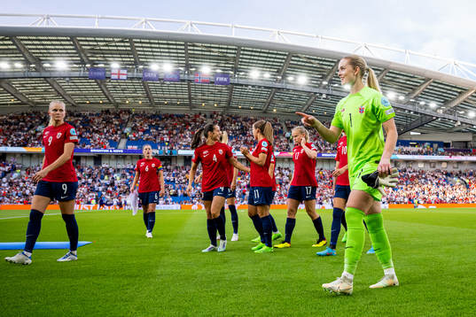 Goalkeeper Guro Pettersen of Norway