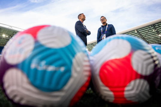 Martin Sjögren, head coach of Norway, and Halvor Lea,