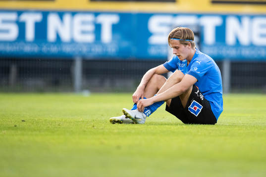 Halmstads Erik Ahlstrand deppar