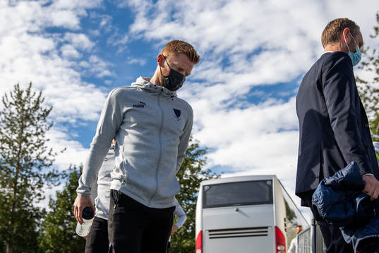 Anders Christiansen and sports director Andreas Georgson of