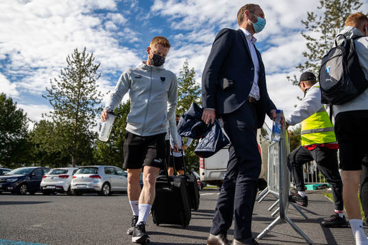 Anders Christiansen and sports director Andreas Georgson of