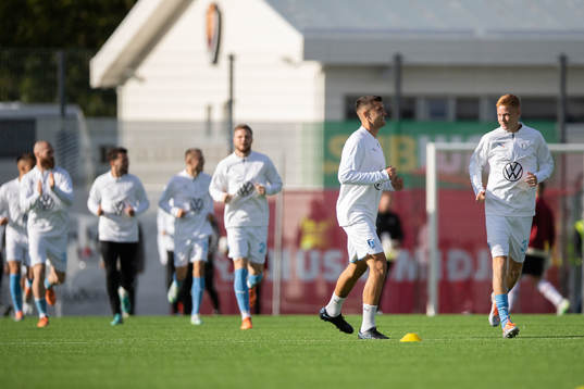 Matej Chalus and Hugo Larsson of Malmö FF