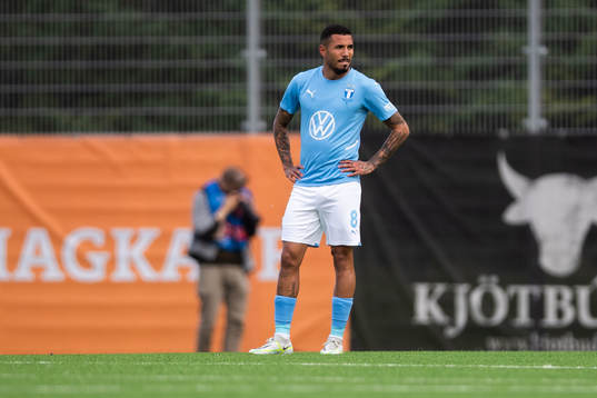 Sergio Pena of Malmö FF looks dejected