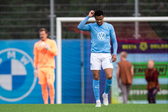 Martin Olsson of Malmö FF looks dejected