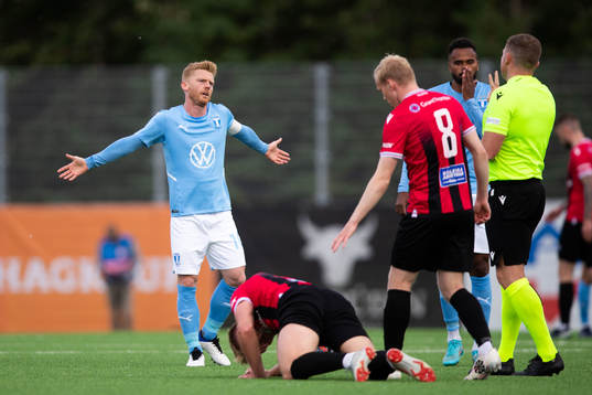 Anders Christiansen of Malmö FF reacts