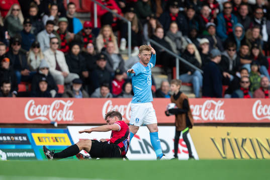 Anders Christiansen of Malmö FF reacts