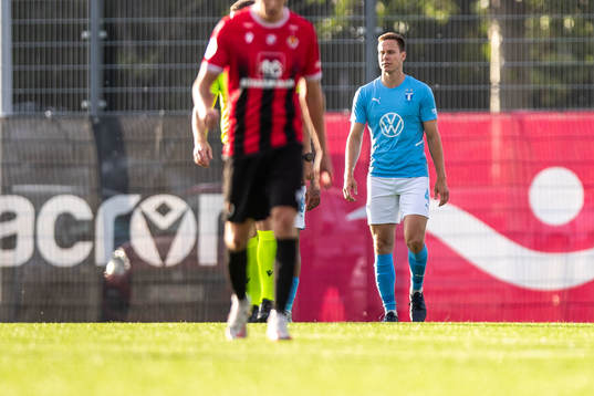 Niklas Moisander of Malmö FF looks dejected