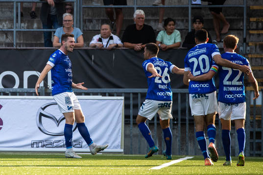 Trelleborgs Nicolas Mortensen jublar