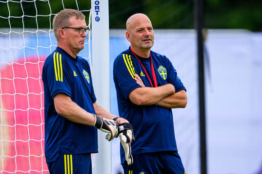 Leif Troedsson, goalkeeper coach and Magnus Wikman,