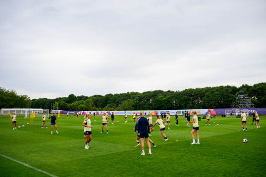 General view of the Swedish women's national football team