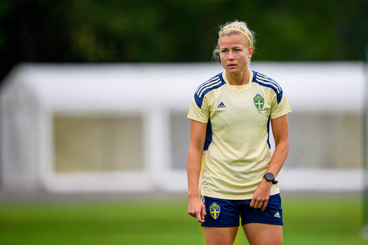 Hanna Glas of the Swedish women's national football team at