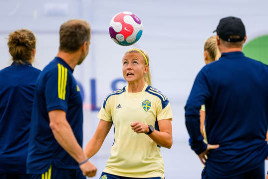 Hanna Glas of the Swedish women's national football team at