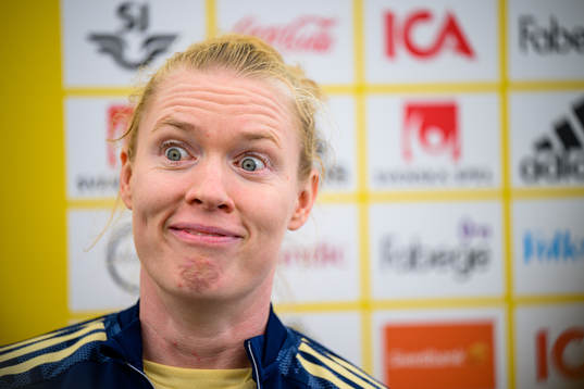 Goalkeeper Hedvig Lindahl of the Swedish women's national