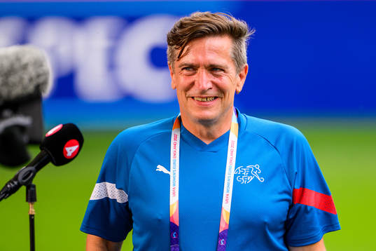 Head coach Nils Nielsen of the Swiss women's national