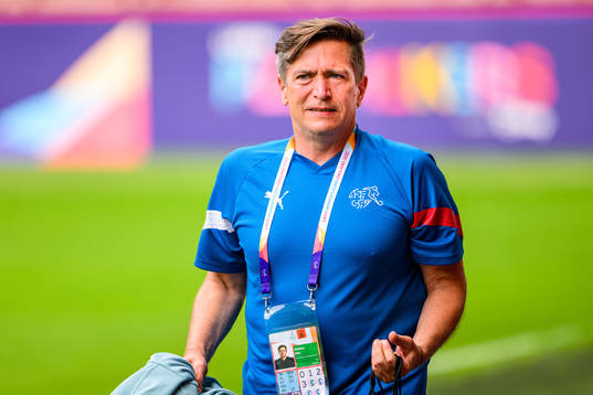 Head coach Nils Nielsen of the Swiss women's national