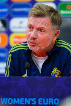 Head coach Peter Gerhardsson of the Swedish women's