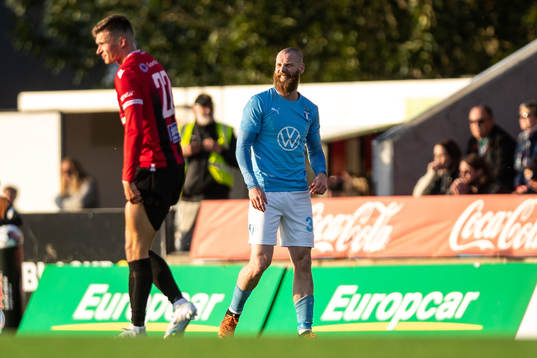 Jo Inge Berget of Malmö FF in pain