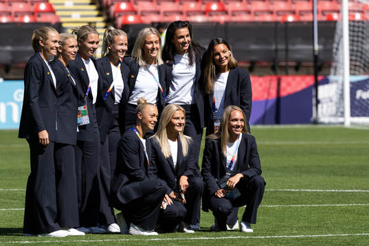 Magdalena Eriksson, Jonna Andersson , goalkeeper Jennifer