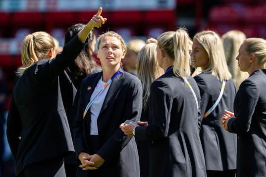 Goalkeeper Jennifer Falk of Sweden