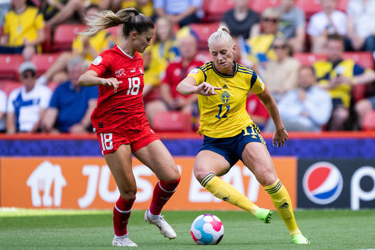 Viola Calligaris of Switzerland and Stina Blackstenius of
