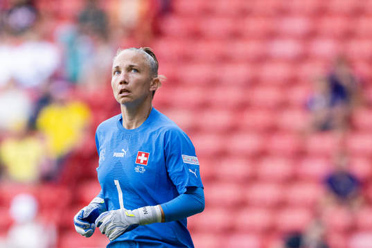 Goalkeeper Gaelle Thalmann of Switzerland
