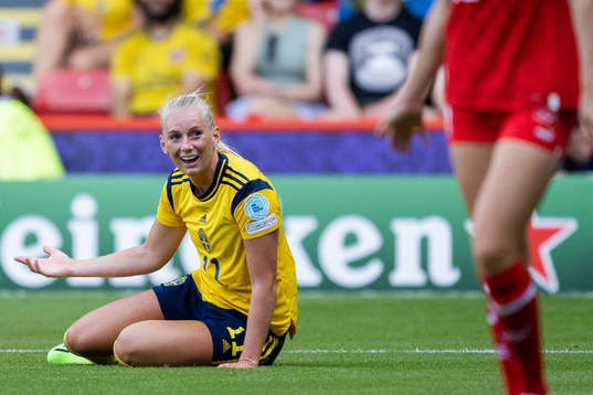 Stina Blackstenius of Sweden reacts