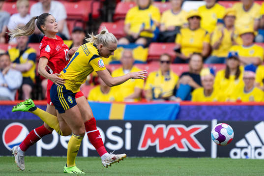 Viola Calligaris of Switzerland and Stina Blackstenius of