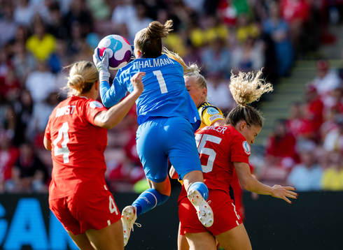 Goalkeeper Gaelle Thalmann of Switzerland