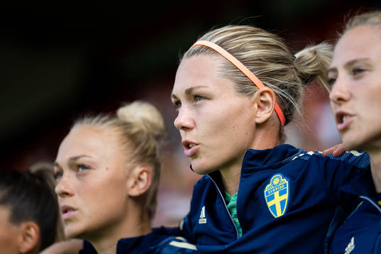 Goalkeeper Jennifer Falk of Sweden
