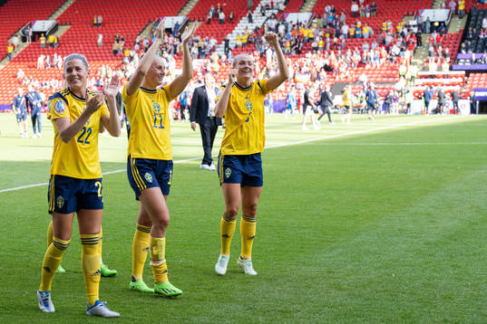 Olivia Schough , Stina Blackstenius and Magdalena Eriksson
