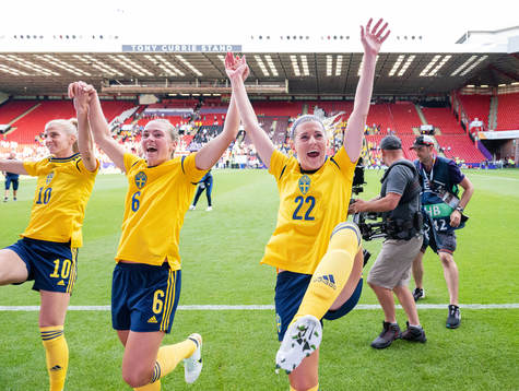 Sofia Jakobsson, Magdalena Eriksson and Olivia Schough of