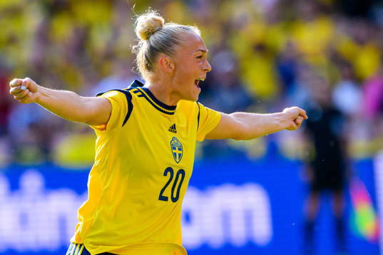 Hanna Bennison of Sweden celebrates